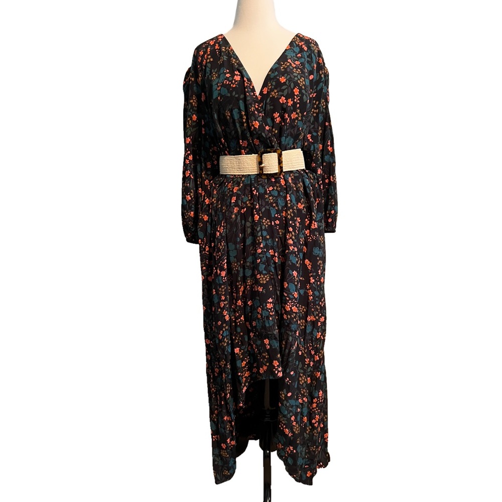 Surplice Top High Low Dress